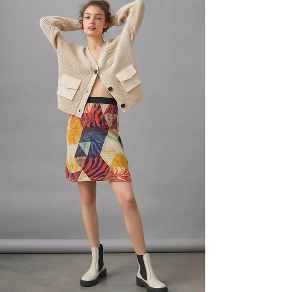 Anthropologie Dresses & Skirts - anthropologie Abstract Jacquard Knit Mini Skirt new with tag nwt